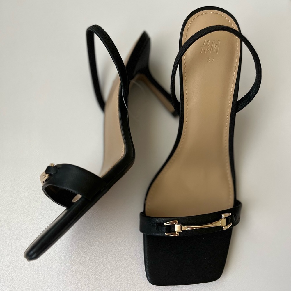 Buckle Sling Back Heel Sandals